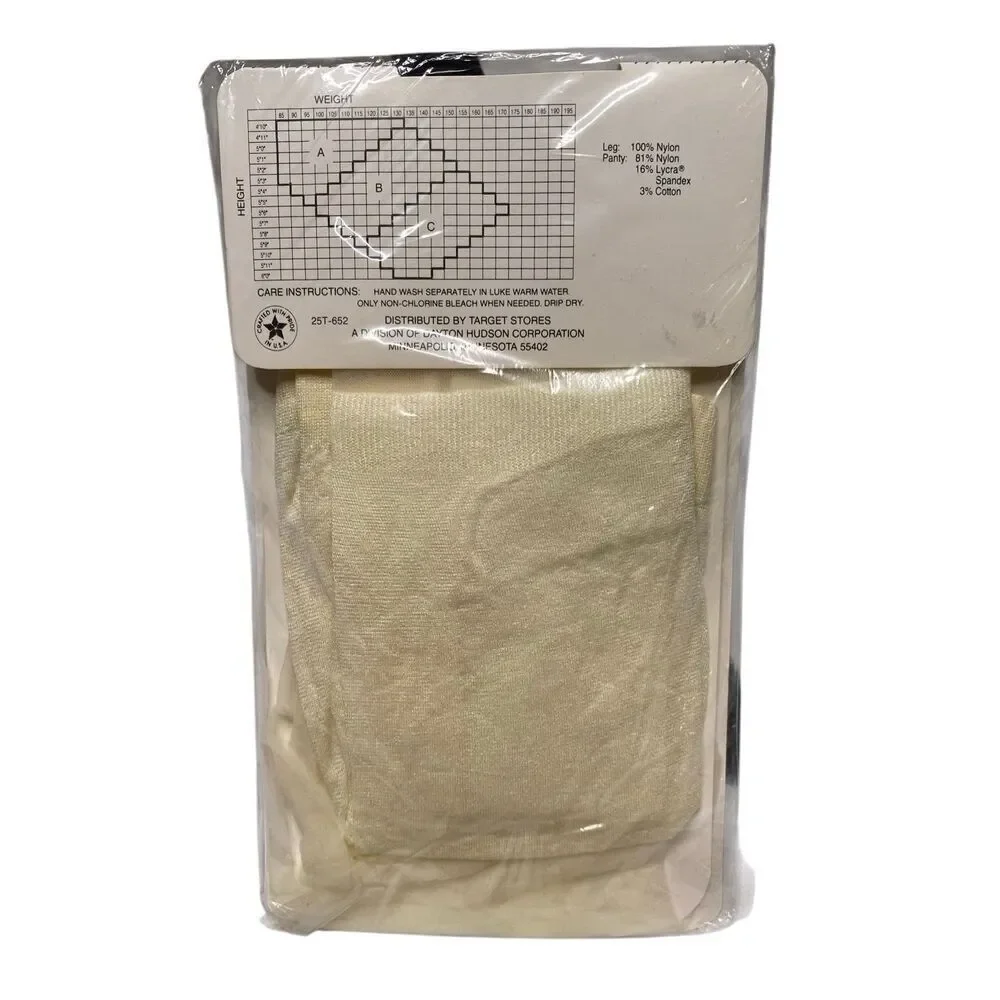 Target Ultra Sheer Control Top Pantyhose Off White Size C Sandalfoot Formal